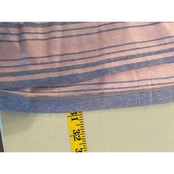 U.S. Polo Assn. Pink & Blue Striped Crew Neck T-Shirt With Pocket Large - Picture 5 of 8